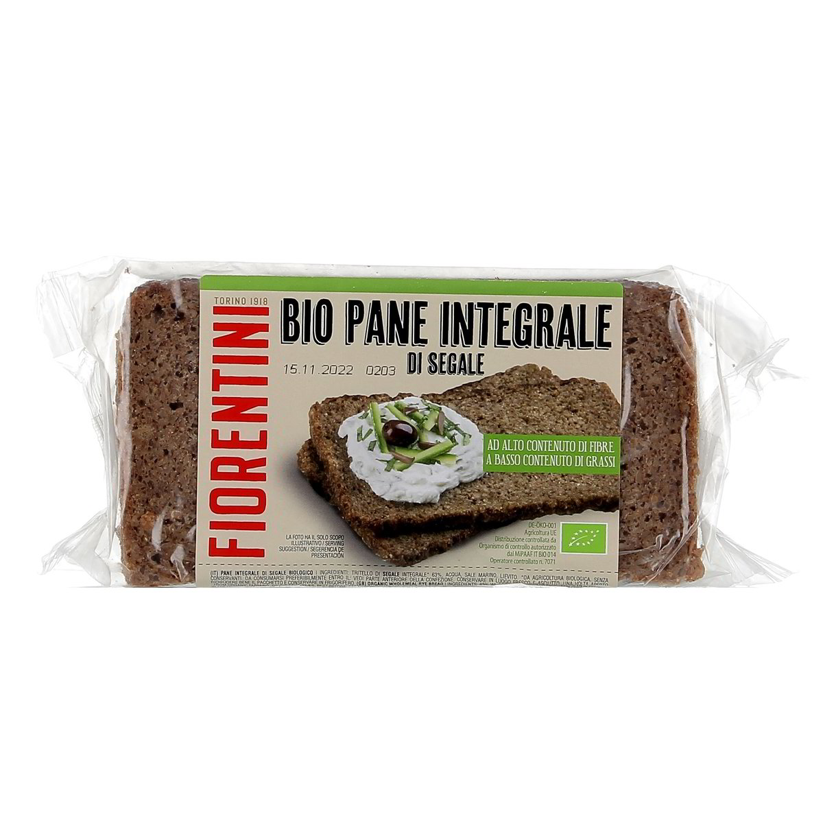 PANE DI SEGALE INTEGRALE BIO FIORENTINI 500 g in dettaglio ...